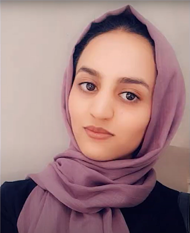 Close up of young Afghan woman's face